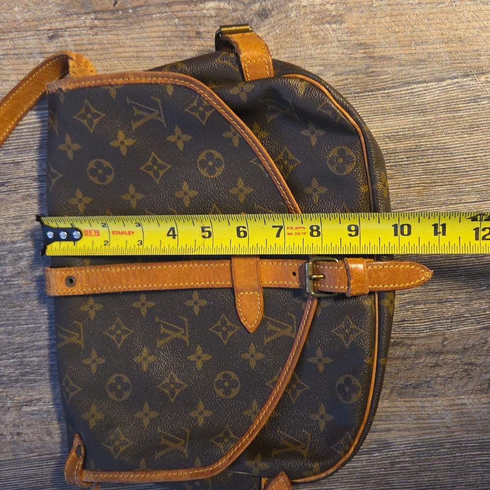 Louis Vuitton Saumur Brown Monogram Crossbody Shoulder Bag Double - Picture 5 of 17